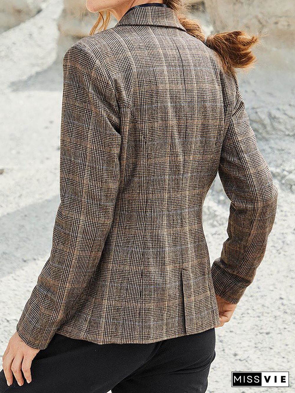 Casual Plaid Blazer