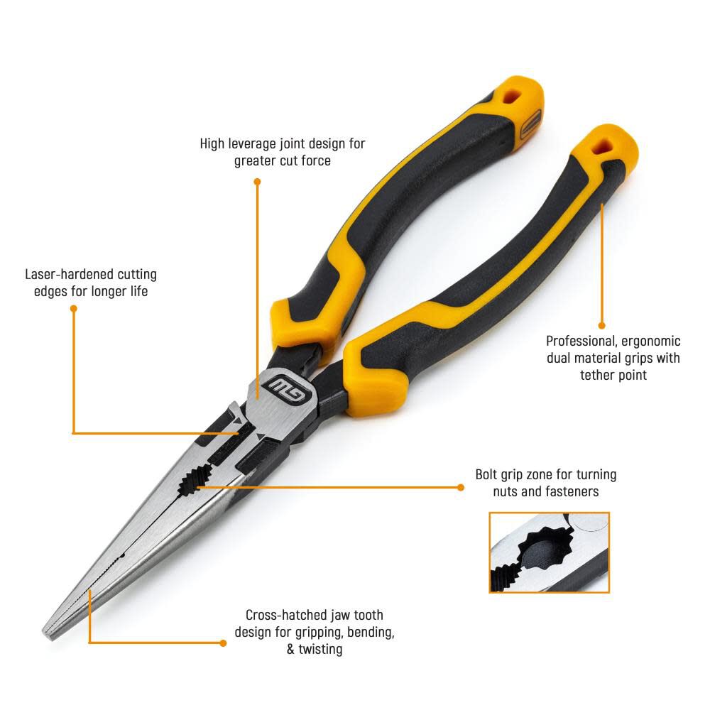 GEARWRENCH Pitbull Long Nose Pliers 6