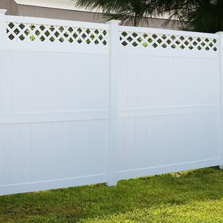 Weatherables 5 in. x 5 in. x 11.6 ft. White Vinyl Fence Line Post LWPT-LINE-5X140