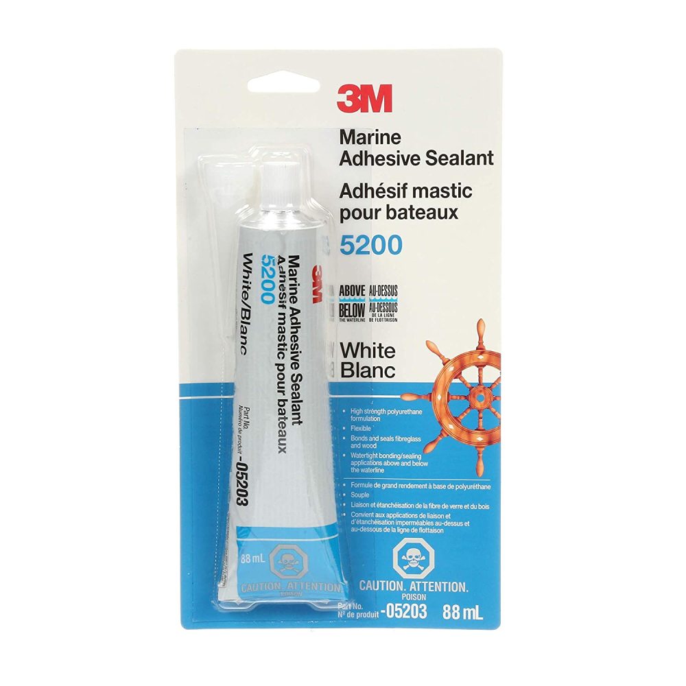 3M 3oz 5200 Series White Marine Adhesive Sealant ;