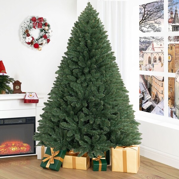 Prague Artificial Christmas Tree with Lights，Pine Fir Prelit Christmas Tree，Christmas Tree with Lights and Tips