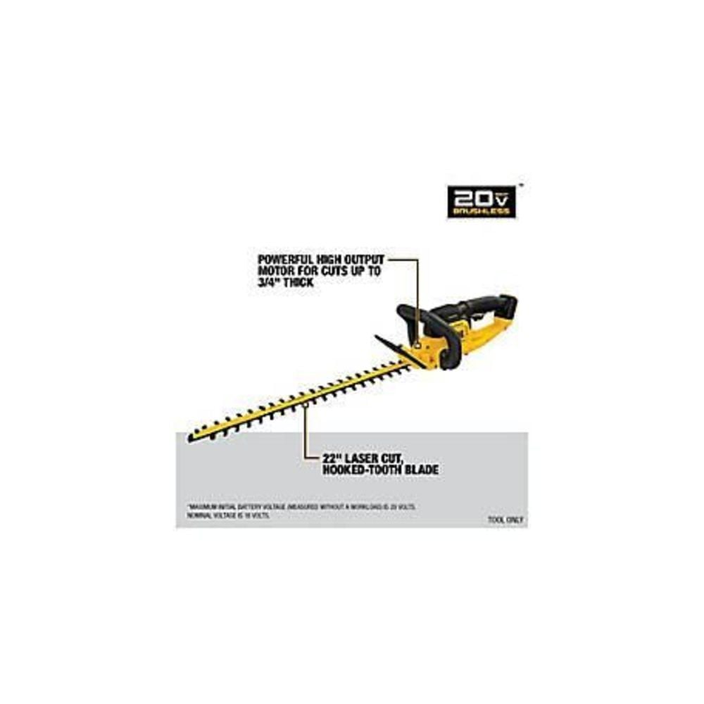 DEWALT 20 V MAX* Lithium Ion Hedge Trimmer Bare DCHT820B from DEWALT