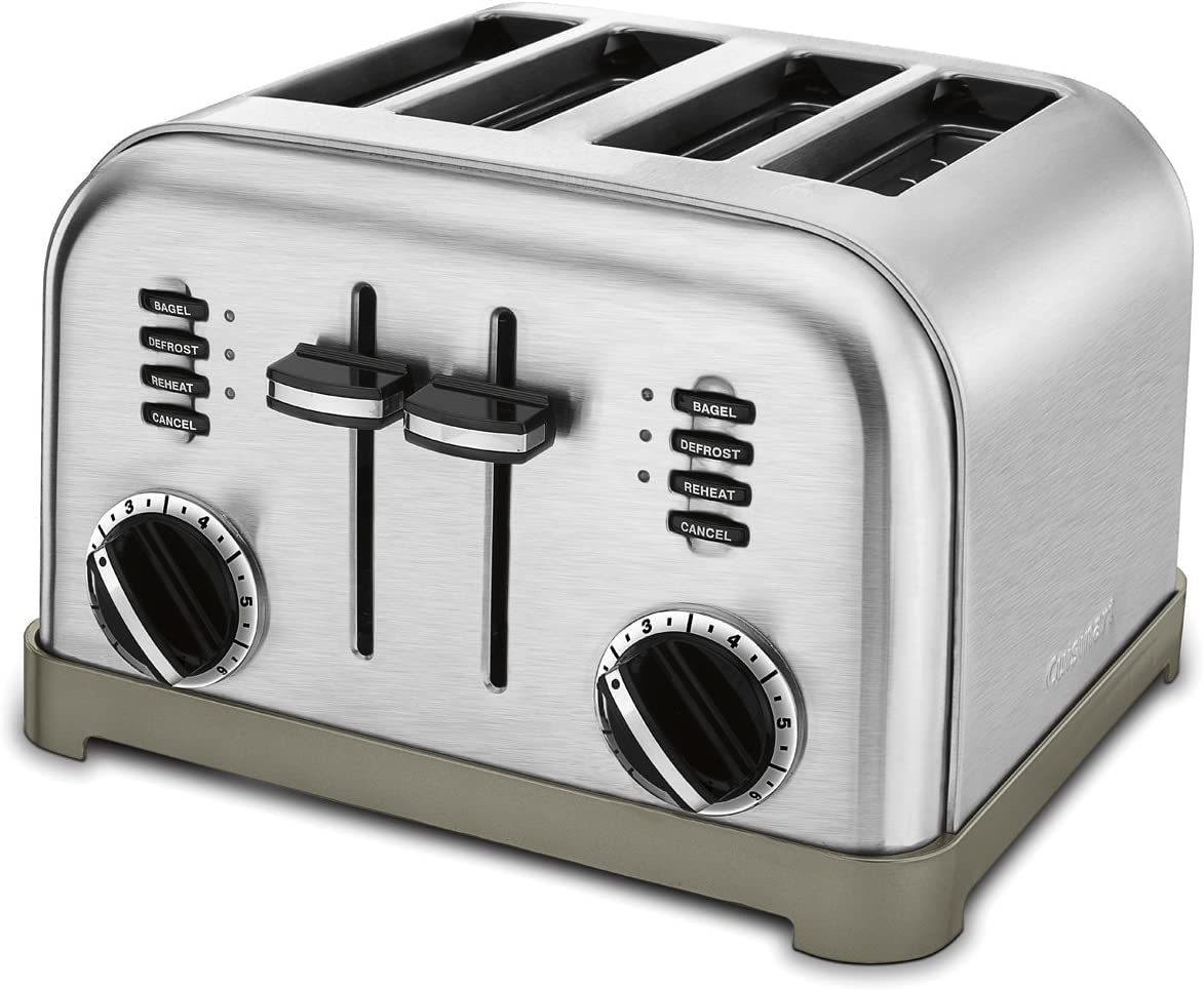 Cuisinart CPT-180P1 Metal Classic 4-Slice Toaster， Brushed Stainless