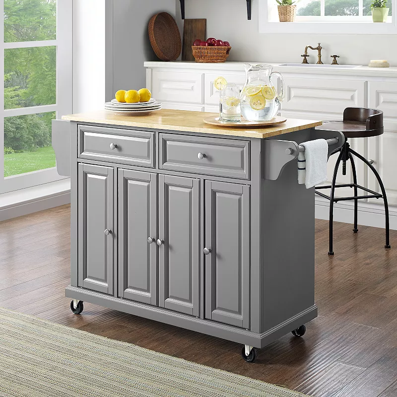 Crosley Full-Size Wood Top Kitchen Cart