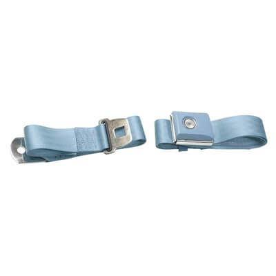 Scott Drake SB-LB-PBSB Push Button Seat Belt Light Blue