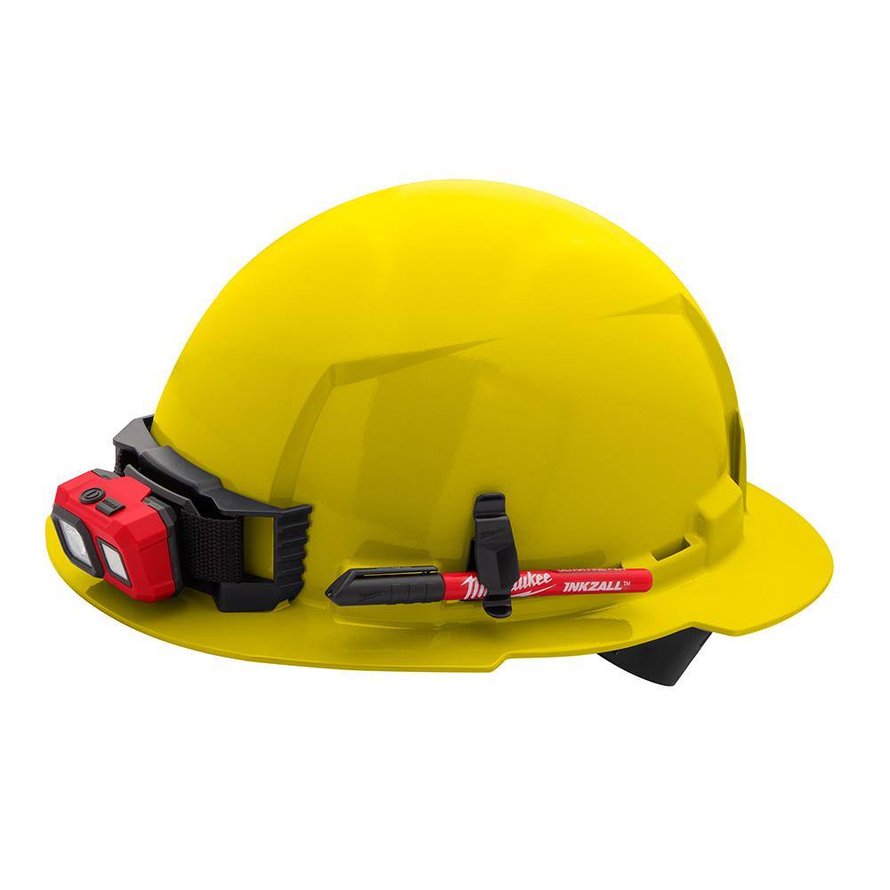 MW BOLT Yellow Type 1 Class E Full Brim Non-Vented Hard Hat with 4 Point Ratcheting Suspension 48-73-1103