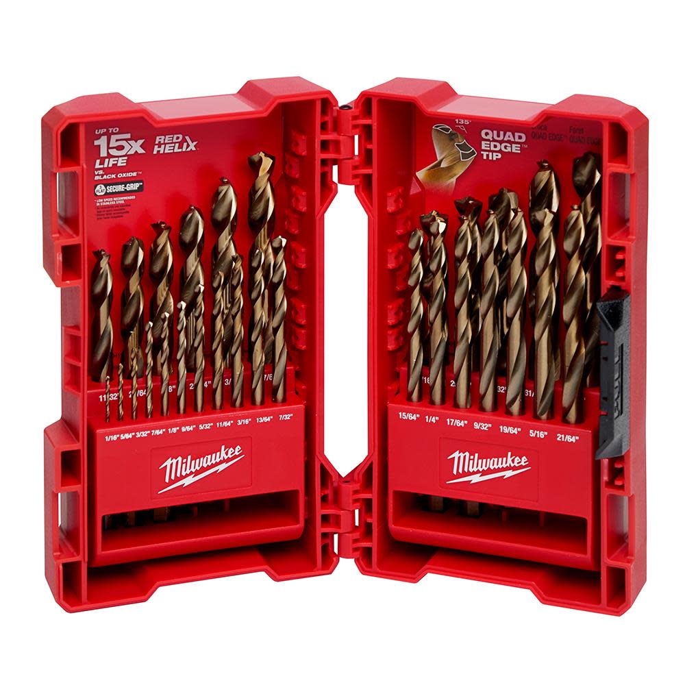 RED HELIX™ Cobalt 29pc Drill Bit Set ;