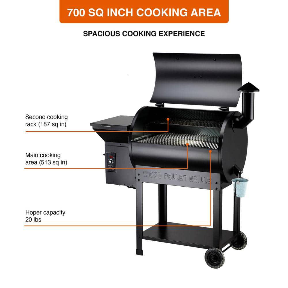 Z GRILLS 694 sq in Pellet Grill and Smoker Black