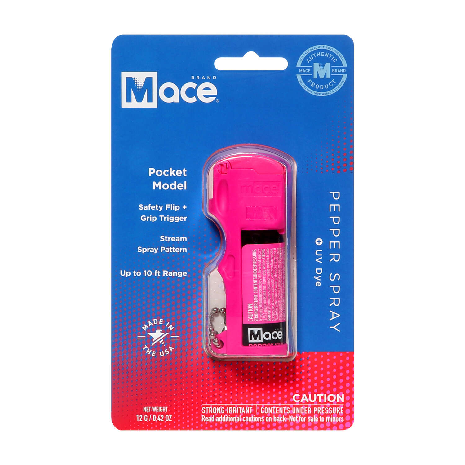 Mace Pocket Magenta Aluminum/Plastic Pepper Spray