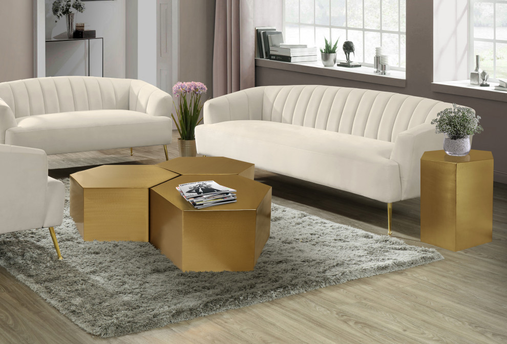 Hexagon Durable Iron Modular Coffee Table   Contemporary   Coffee Tables   by Meridian Furniture  Houzz