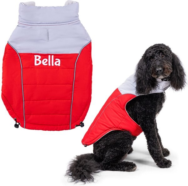 GoTags Winter Puffer Personalized Dog Coat