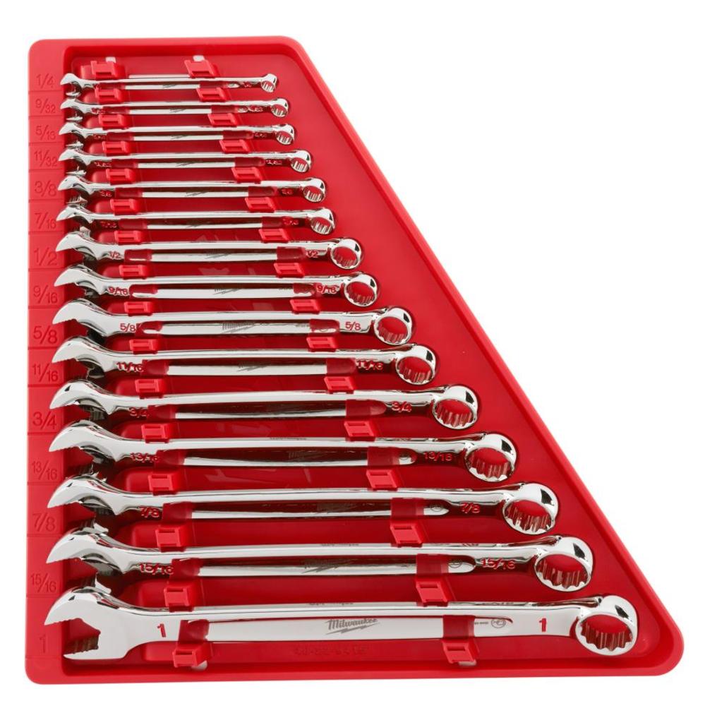 30pc SAE and Metric Combination Wrench Set ;