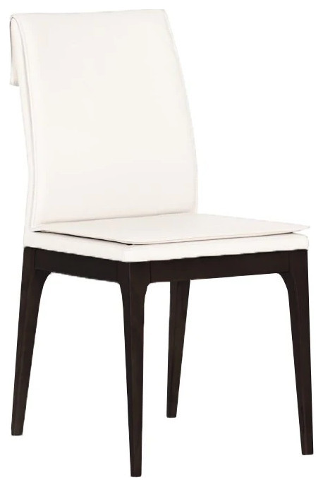 Renato Dining Chair  White Soft Matte Polyurethane Cover   Midcentury   Dining Chairs   by Rustic Home Furniture Deco  Houzz