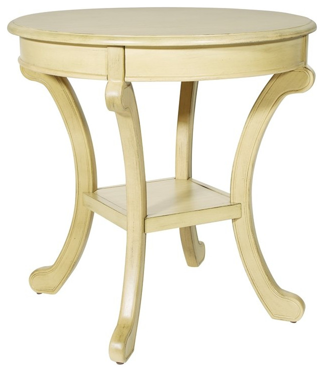 Vermont Accent Table in Antique Gray Stone Wood Finish   French Country   Side Tables And End Tables   by Homesquare  Houzz