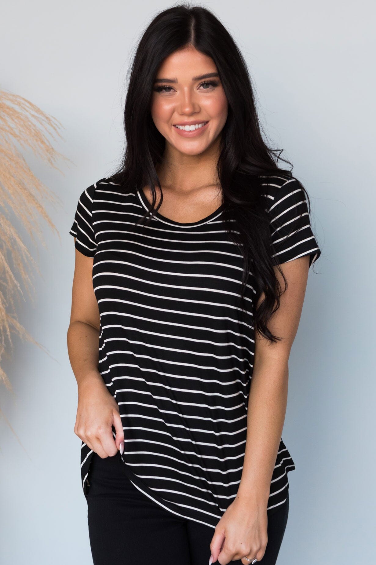 Casual Stripes Modest Tee