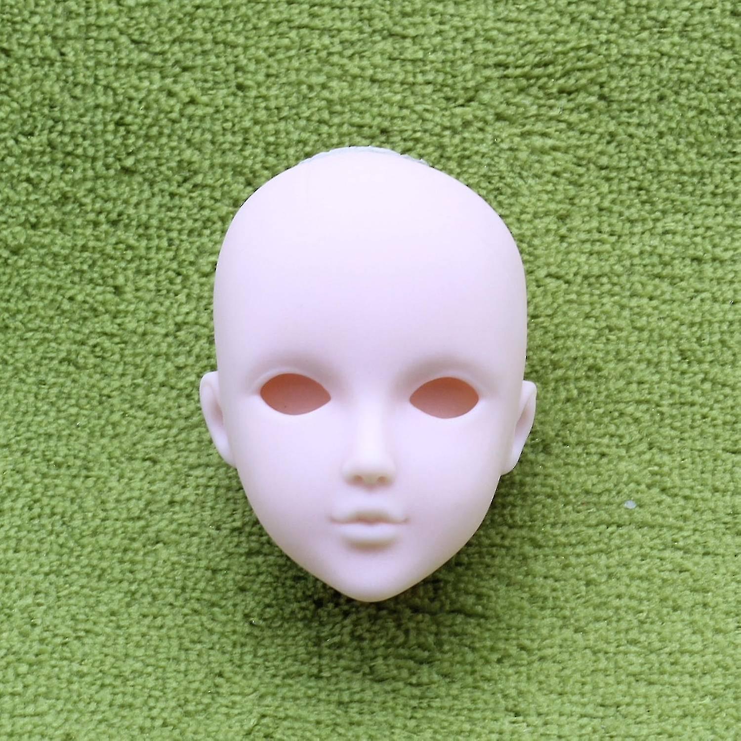 10pcs Soft Plastic Toy Practice Makeup Doll Head White Double-fold Eyelid Diy Heads For Bjd Make Up