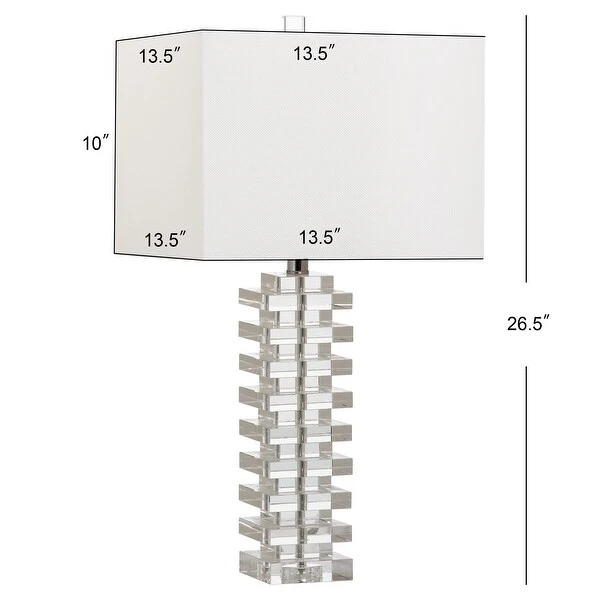 SAFAVIEH Lighting 27-inch Swift Clear Table Lamp - 13.5