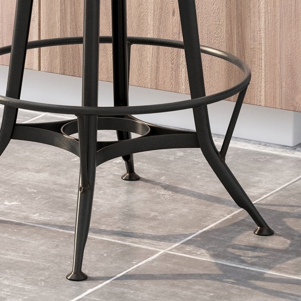 Clarkson Modern Industrial Acacia Wood Bar Stool by Christopher Knight Home