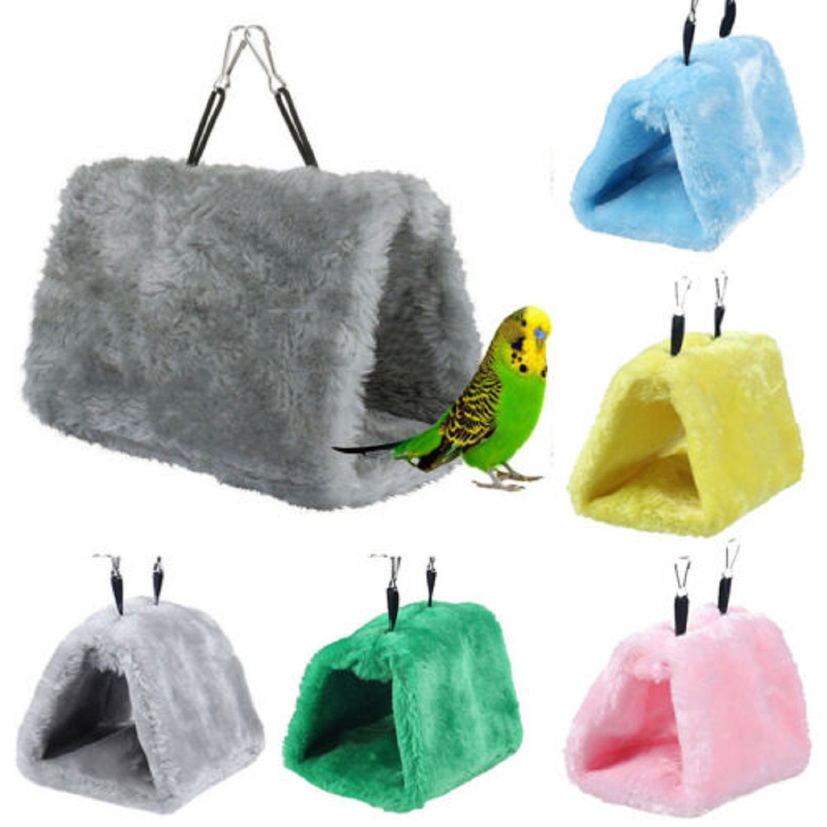 Pet Bird Parrot Parakeet Budgie Warm Hammock Cage Hut Tent Bed Hanging Cave