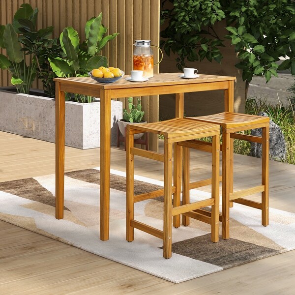 Rectangular Indoor and Outdoor Bar Height Table for Garden