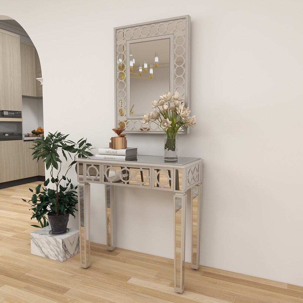 Grey MDF Glam Console Table (Set of 2)   S/2 31\