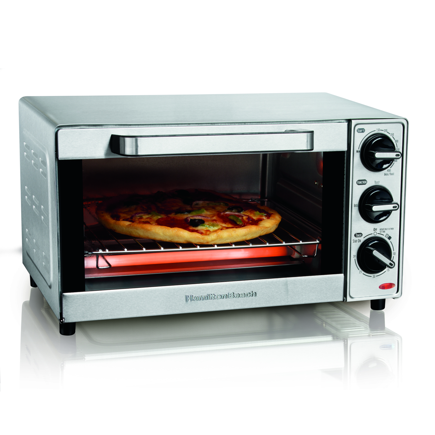 Hamilton Beach Stainless Steel Silver Toaster Oven 8.7 in. H X 11.5 in. W X 15 in. D