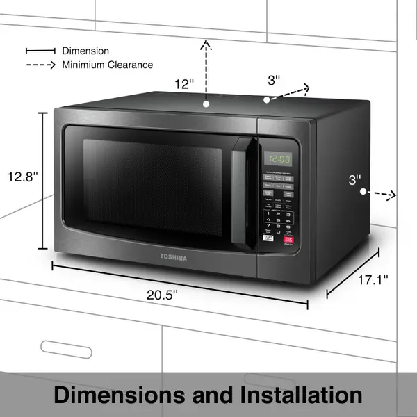 Toshiba 1.2 Cu. Ft. Microwave with Smart Sensor