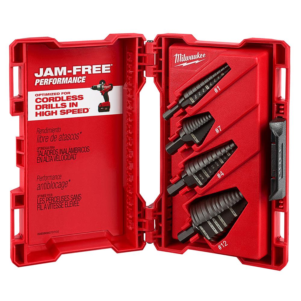 Milwaukee 4-Piece Step Drill Bit Set 48-89-9223 from Milwaukee