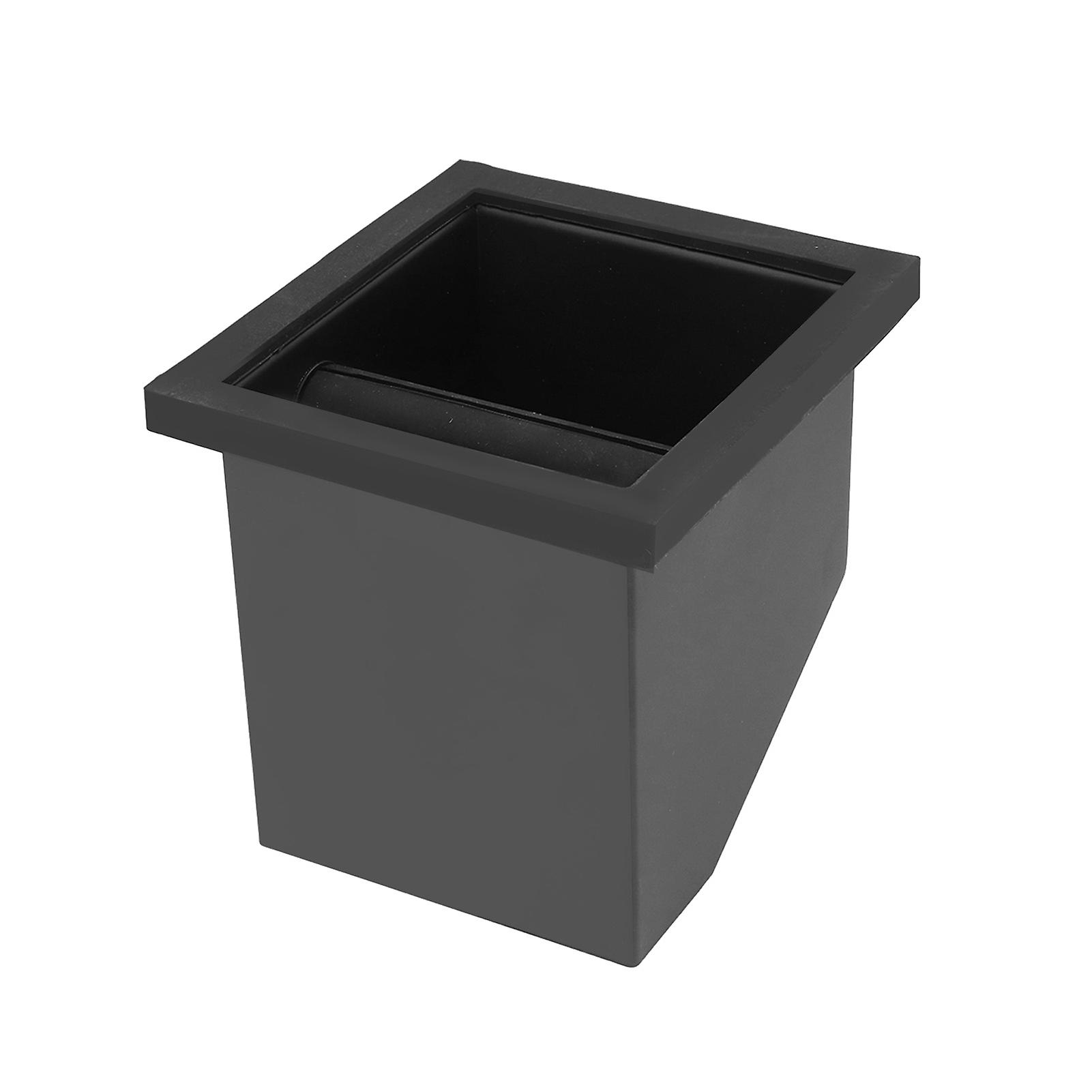 Coffee Knock Box Grounds Disposal Bin Bottomless Embedded Oblique Mouth Stainless Steel