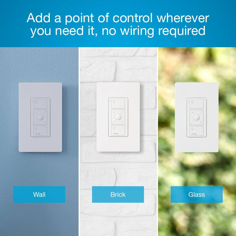 Lutron Pico Smart Remote Wall Mounting Kit for Caseta Smart Dimmer Switch 3-Way Applications White (PJ2-WALL-WH-L01) PJ2-WALL-WH-L01