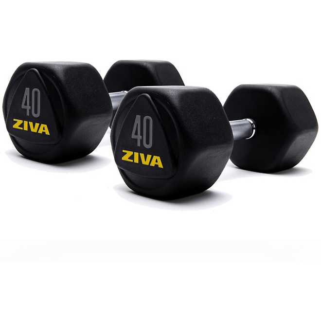 ZIVA Hexagon Weight Lifting Dumbbell Pair