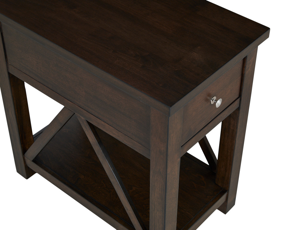 Chairsides III Chairside Table  Coffee Brown   Transitional   Side Tables And End Tables   by Progressive Furniture  Houzz