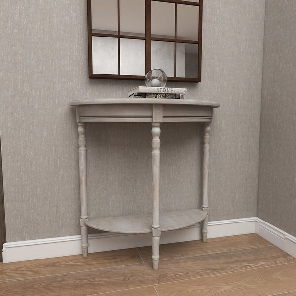 Light Brown Pine Traditional Console Table 32 x 32 x 12 - 32 x 12 x 32