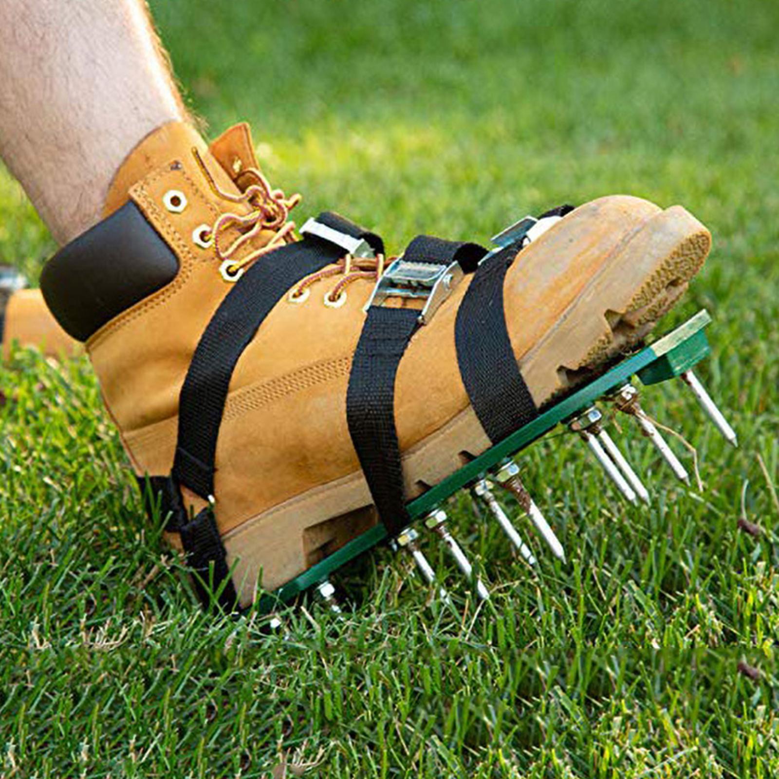 Lawn Aerator Shoes with Straps Lawn Aerator Lawn Aerator for Garden Outdoor Lawn