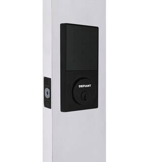 Defiant Slim Matte Black Electronic Touchpad Deadbolt 32GZ4X9D01BB