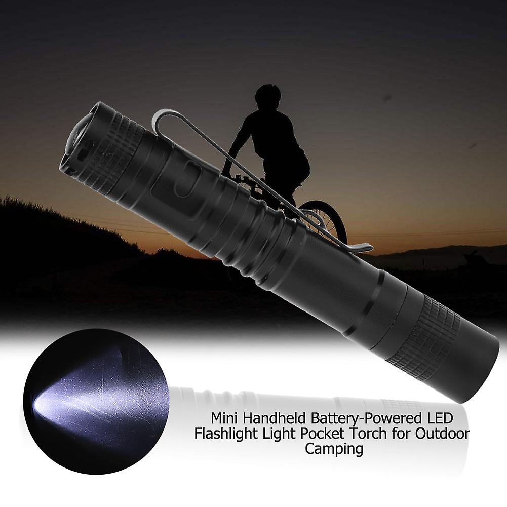 Mini Handheld Battery-powered Led Flashlight Light Pocket Torch For Outdoor Camping