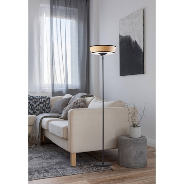 300w Harper Floor Lamp Black natural Adesso