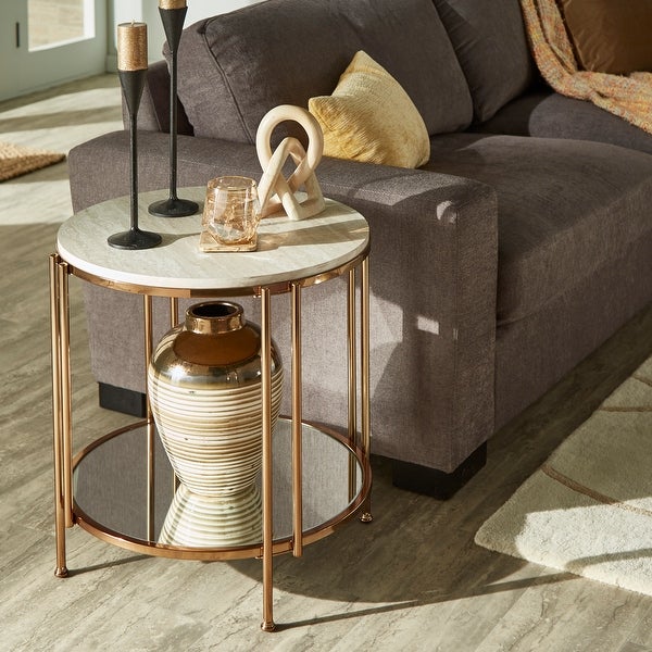 Celsus Champagne Gold Nesting Table Set by iNSPIRE Q Bold