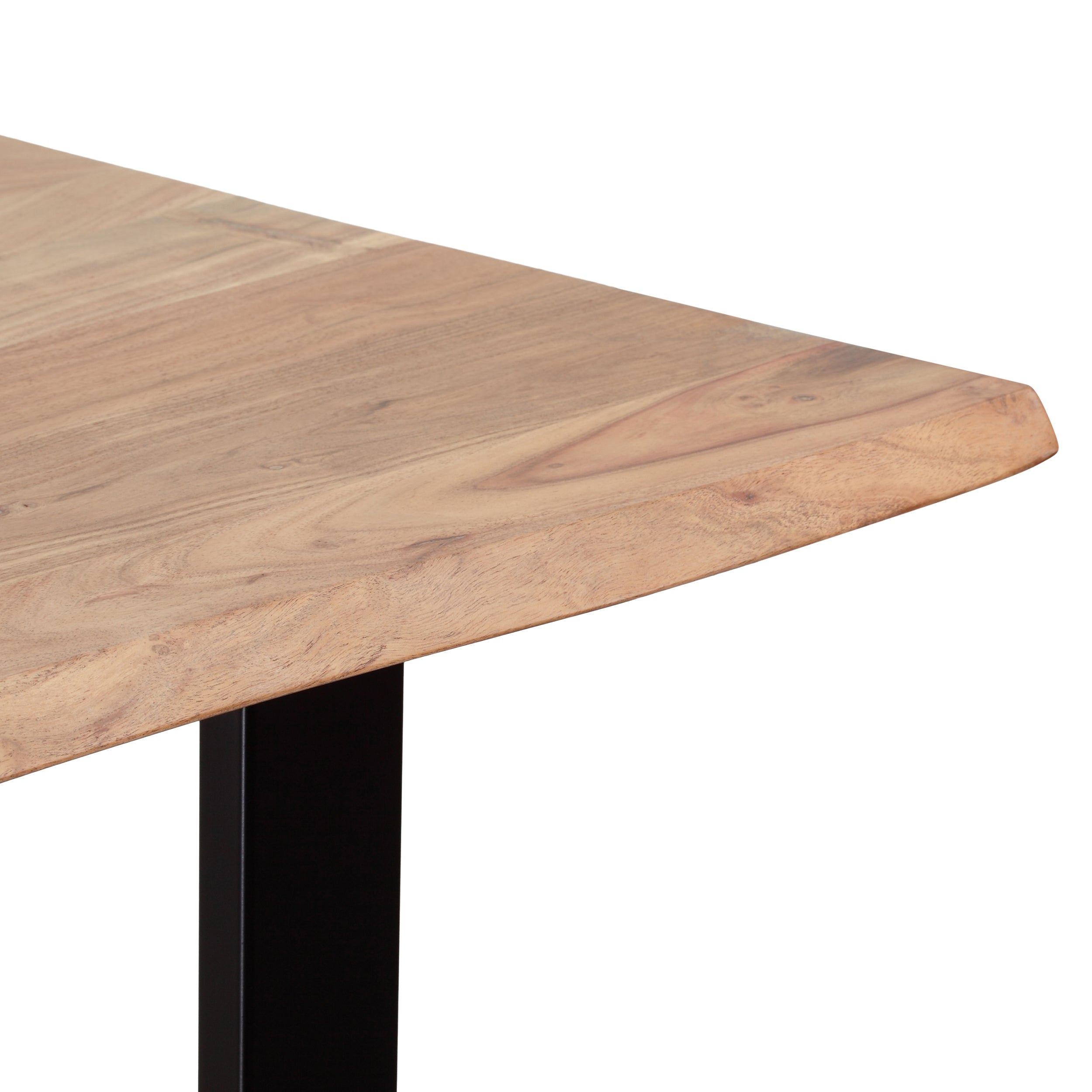 Melia Modern Industrial Acacia Wood Dining Table