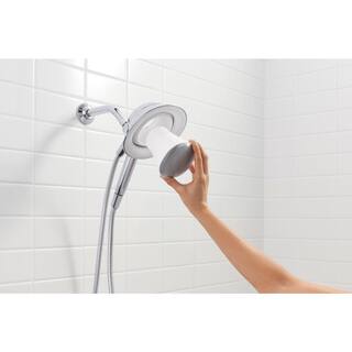 KOHLER Moxie 1-Spray Patterns with 1.75 GPM 6 in. Wall Mount Handheld Shower Head with Speaker in Polished Chrome 28241-GKE-CP