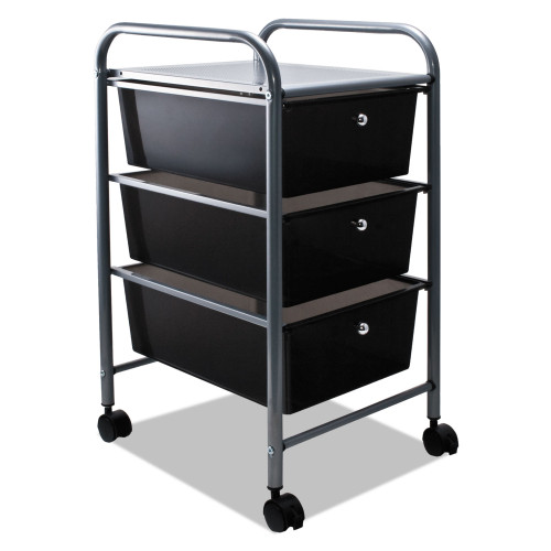 Advantus Portable Drawer Organizer， 13w x 15.38d x 25.88h， Smoke/Matte Gray (34006)