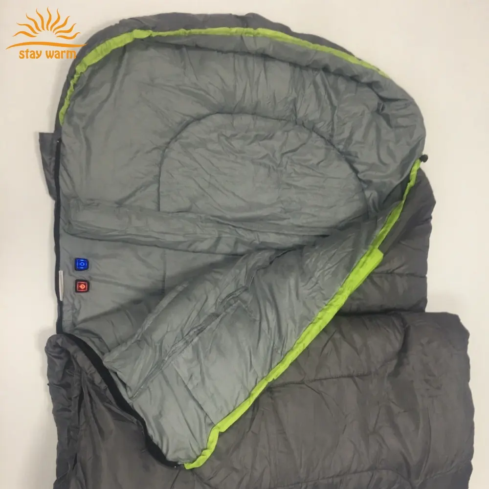 Custom High Quality Battery operated Electric Heated Sleeping Bag for Camping/Hiking Gear