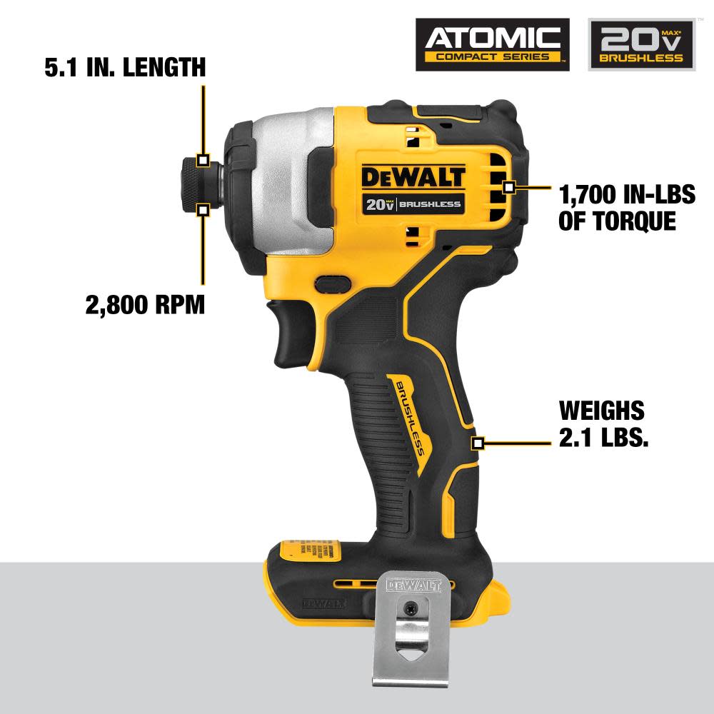 DEWALT ATOMIC 20V MAX 4 Tool Combo Kit Brushless Cordless