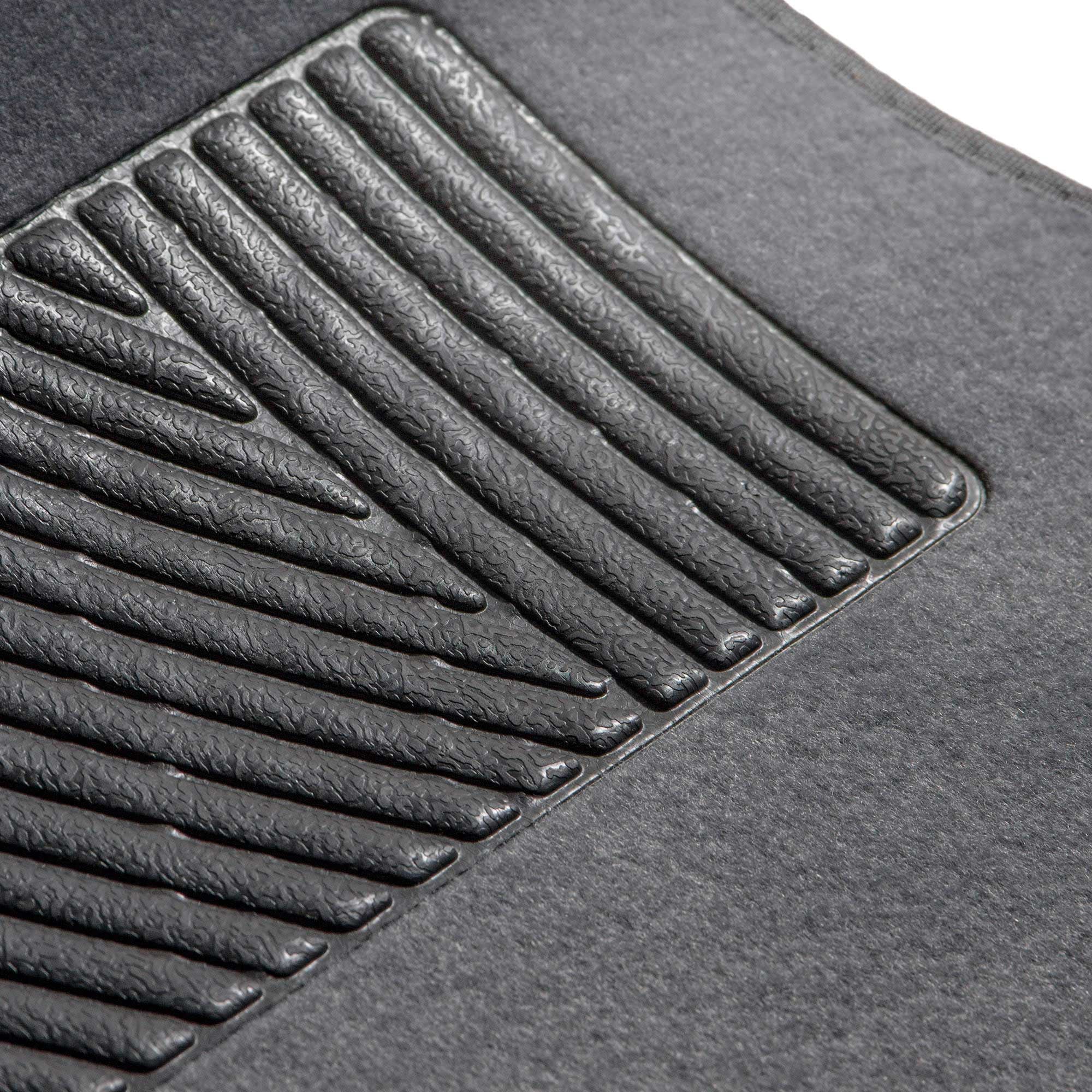 FH Group Non-Slip 4-Piece Carpet Gray Car Floor Mats Universal Fit with Air Freshener