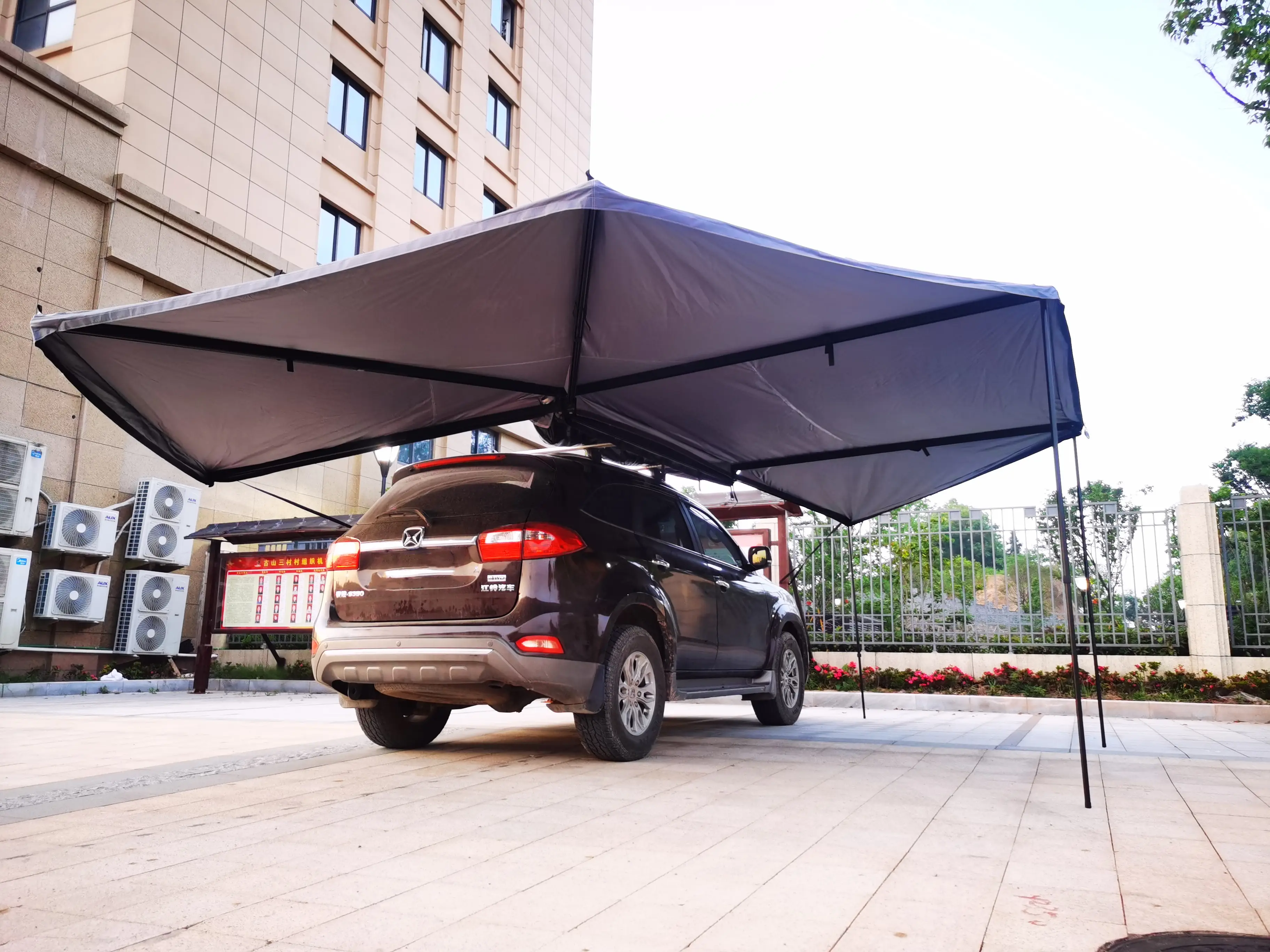 High Quality Cotton Canvas Car 270 Side Awning 270 Awning with Free Standing