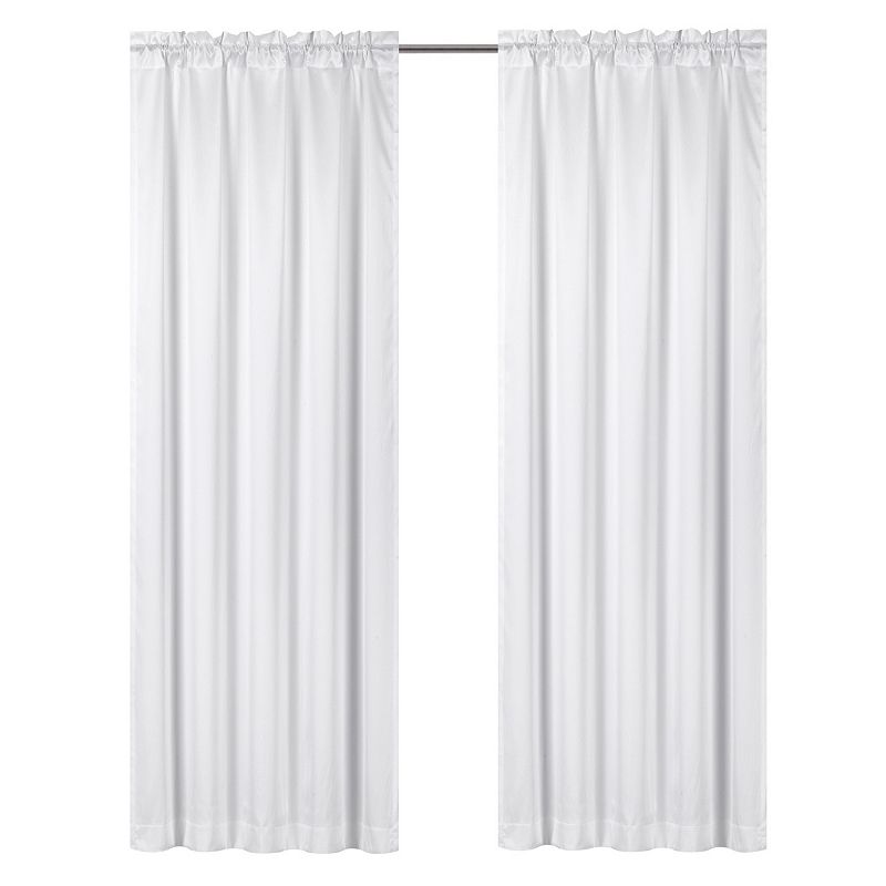 Kate Aurora Ultra Lux Faux Silk Regency Crinkle Rod Pocket Semi Sheer Single Curtain Panel