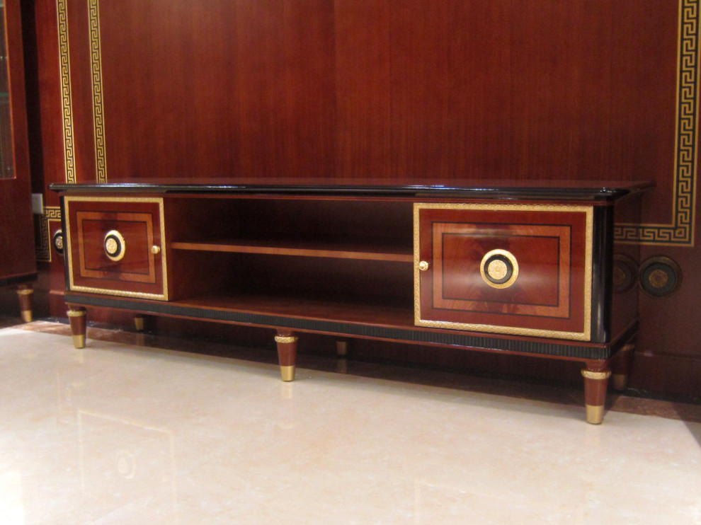 Infinity 78.7 quotFloor Cabinet   Traditional   Entertainment Centers And Tv Stands   by Infinity Furniture  Houzz