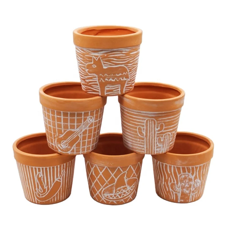 Round shapee Wholesales Garden Home Decoration country style Ceramic Flower Planter Plant Pots