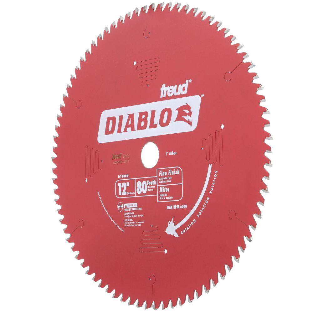 DIABLO 12 in. x 80-Tooth Fine Finish Circular Saw Blade D1280X