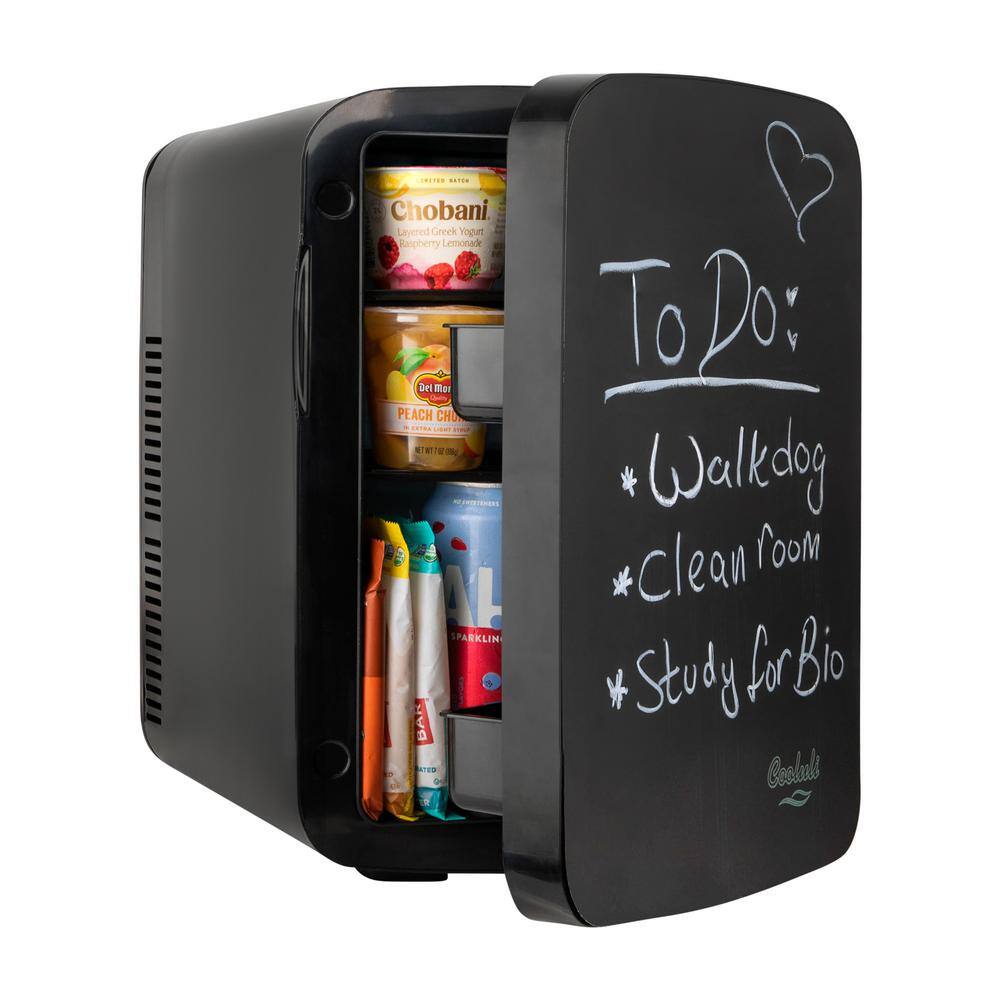 COOLULI Vibe 0.53 cu. ft. Retro Mini Fridge in Black without Freezer V15LE2BK